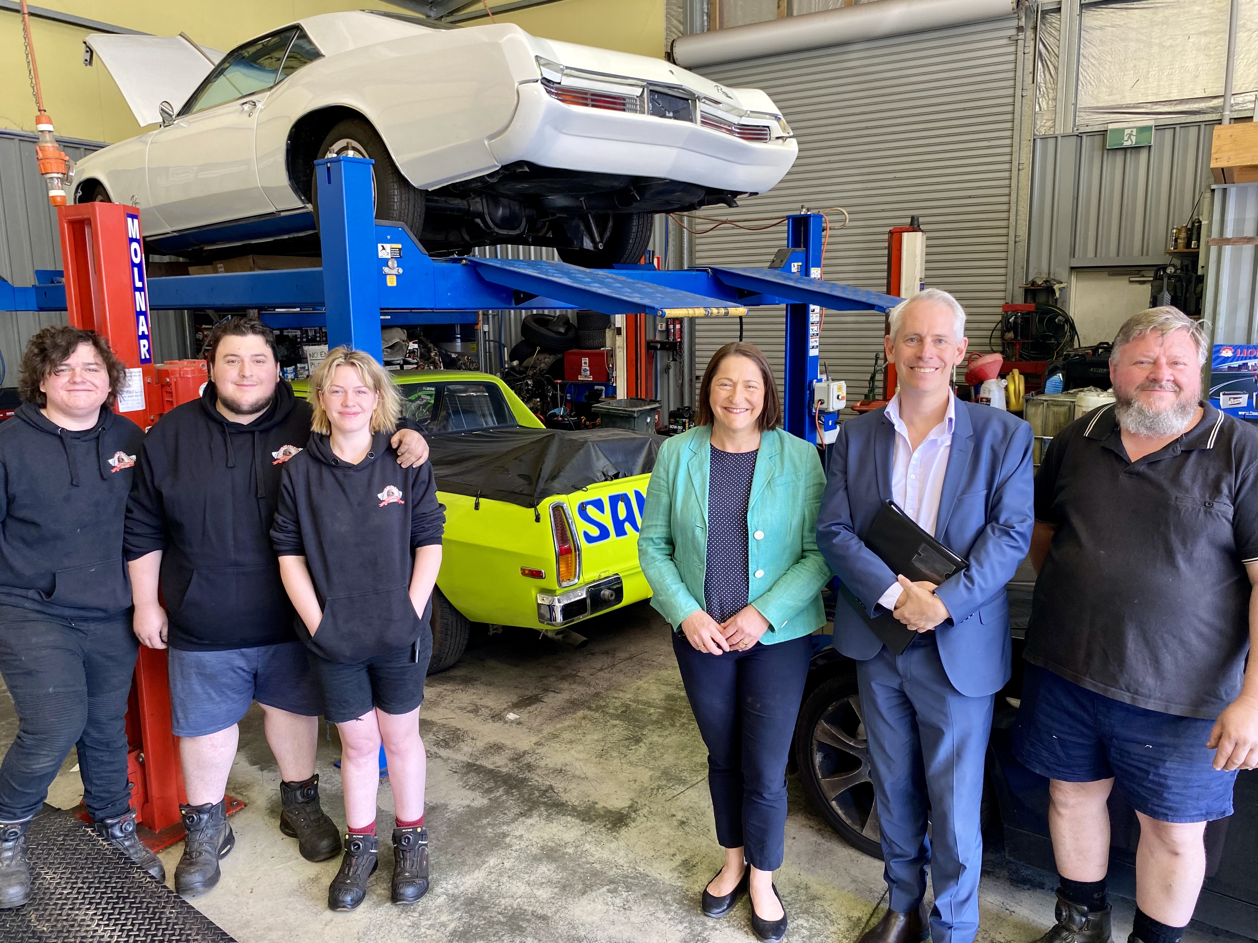 MEDIA RELEASE: Sibling apprentices revved up as federal minister visits Batemans Bay Automotive Repairs Main Image