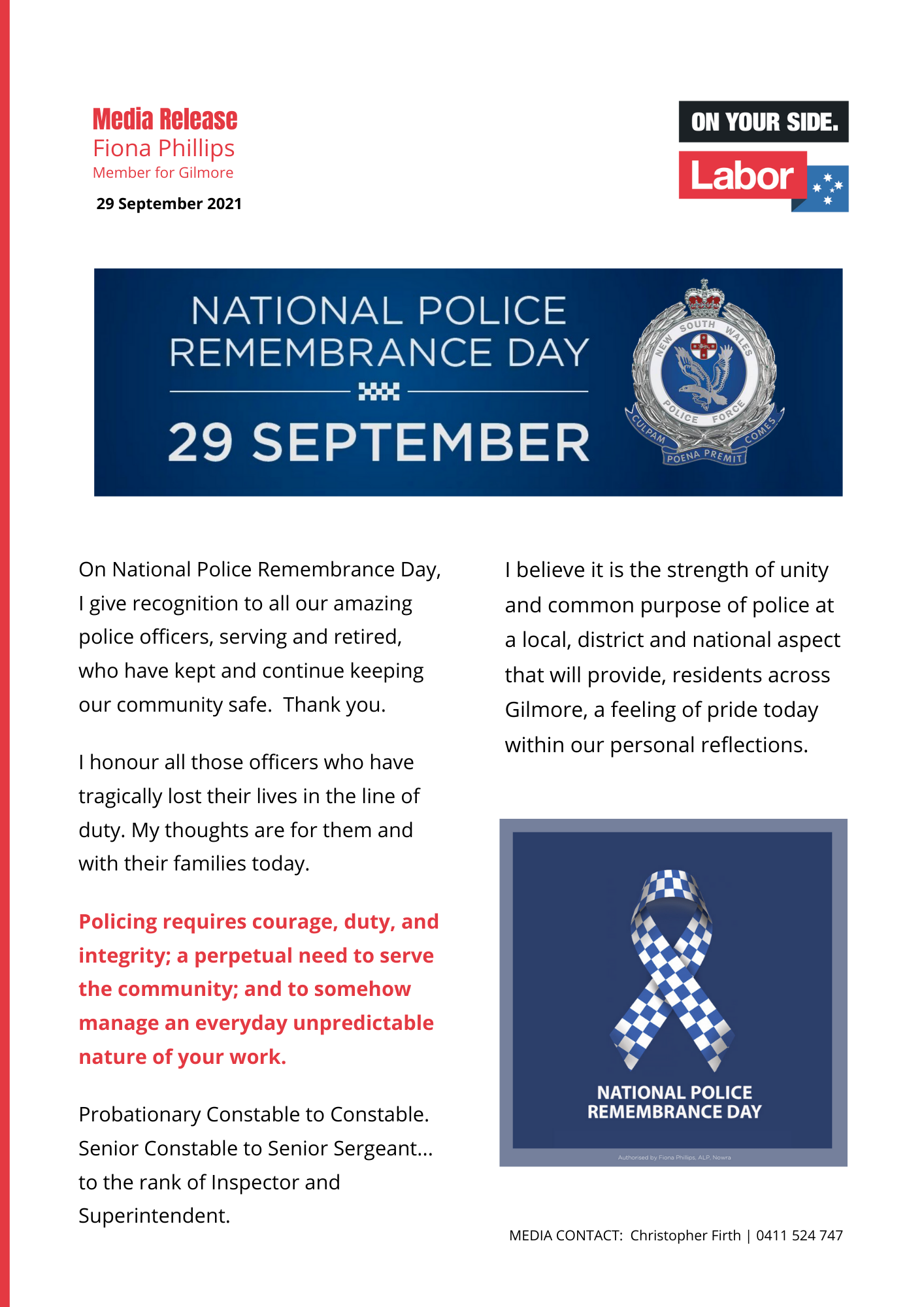 National Police Remembrance Day Main Image