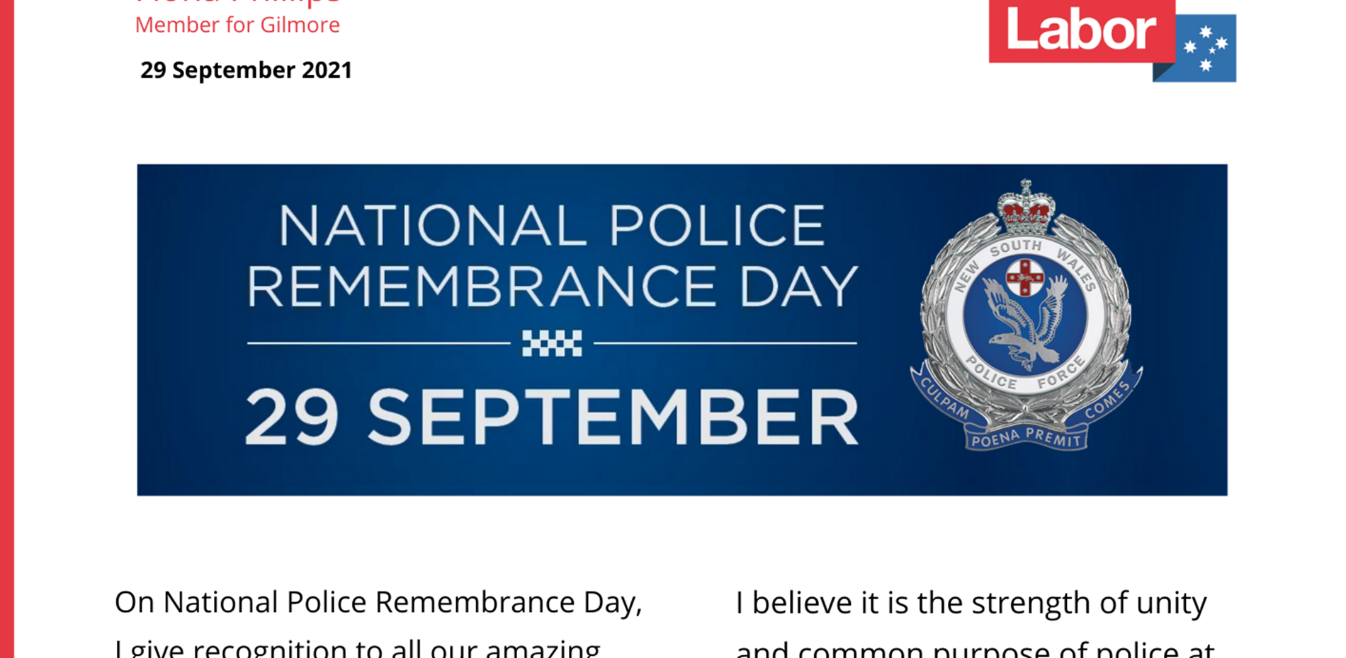 National Police Remembrance Day Main Image