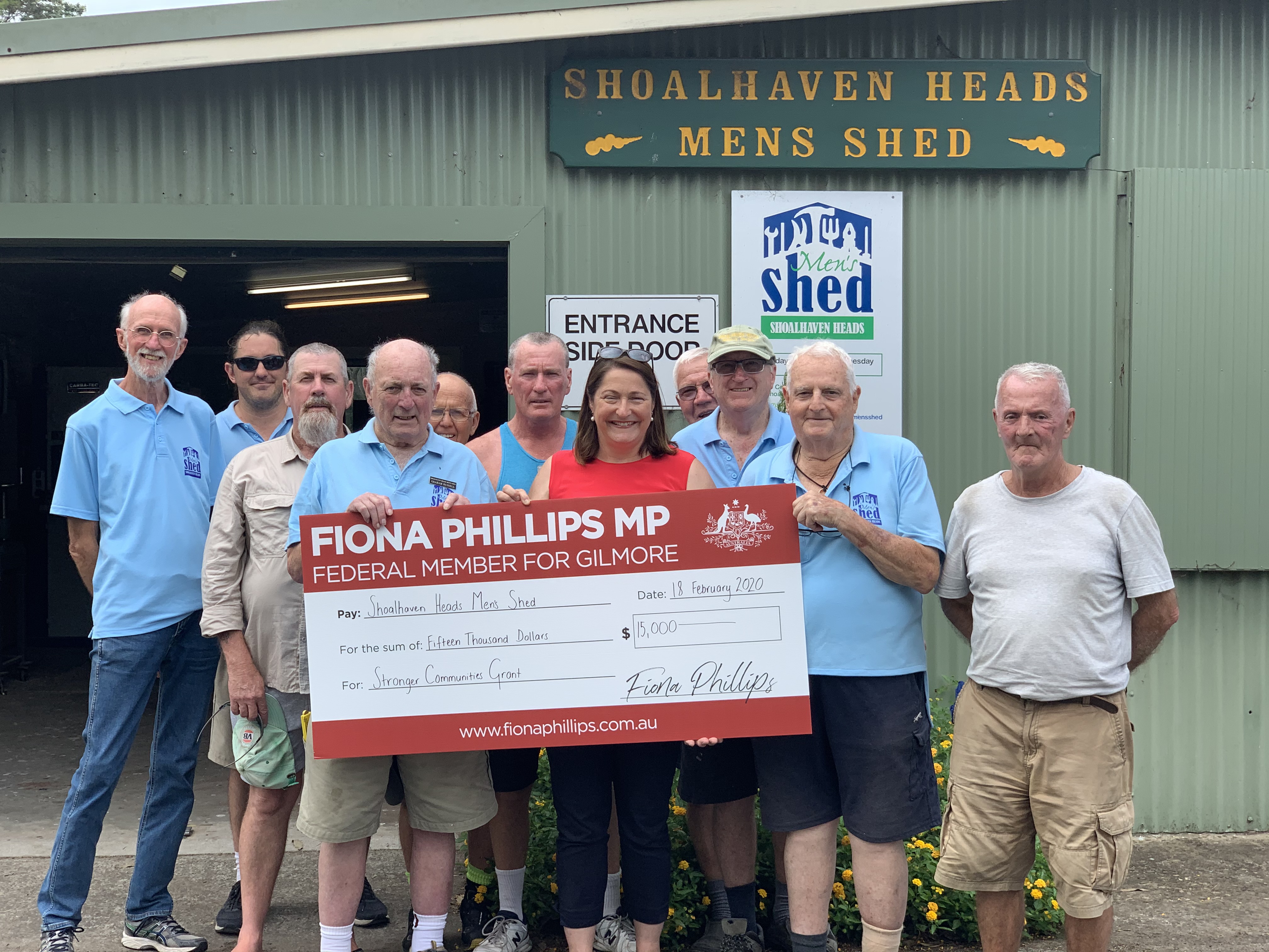Media release: $15,000 helping hand for Shoalhaven Heads Men's Shed Main Image